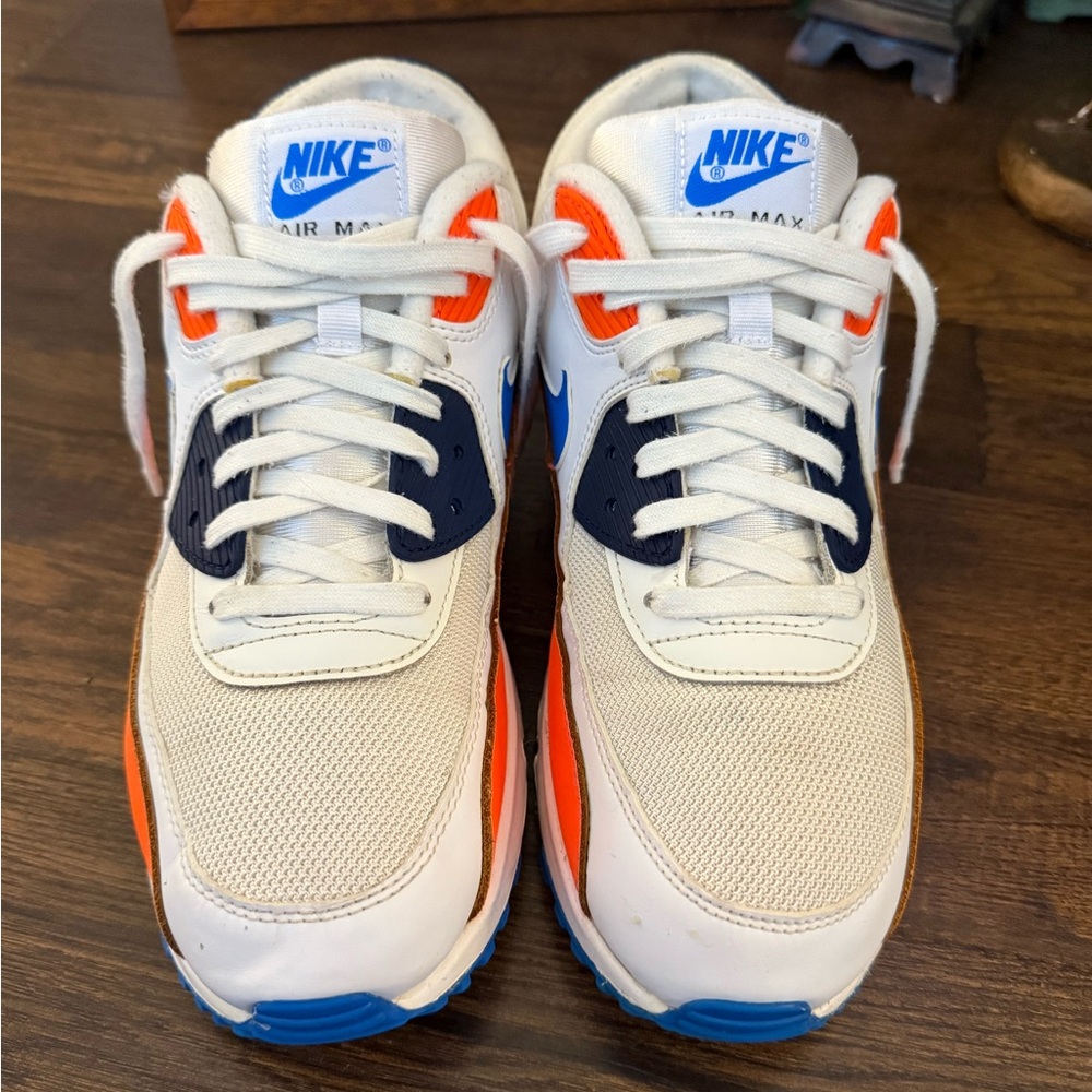 Nike Air Max 90 “White / Photo Blue / Total Orange” (AJ1285-104) – Men’s Size 10 - Picture 3 of 7